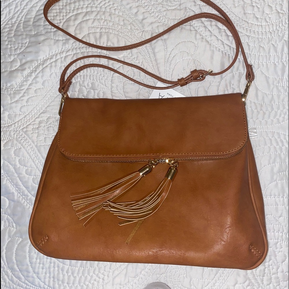 brand new leather cross body bag